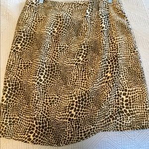 Silk animal print wrap skirt